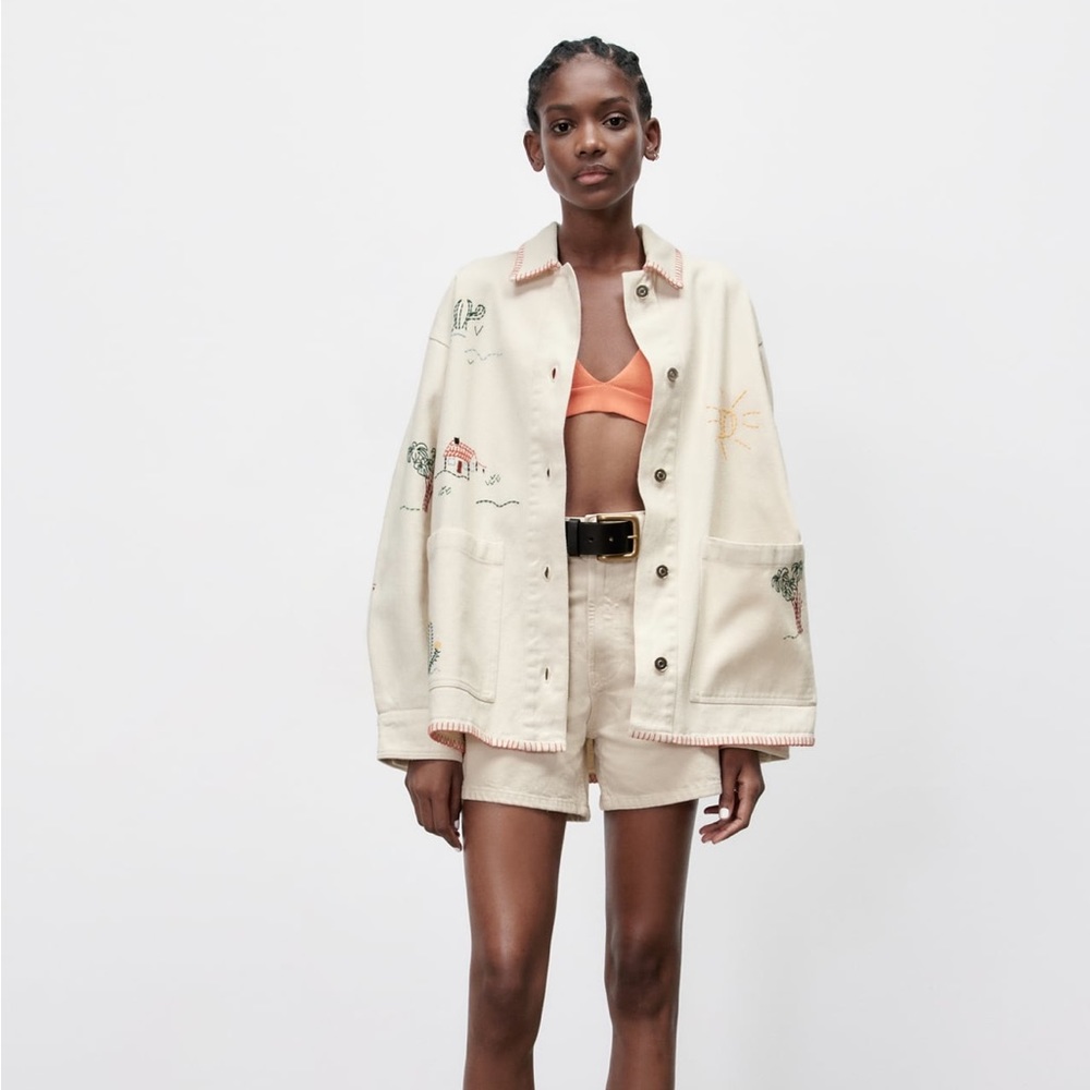 Zara embroidered jacket